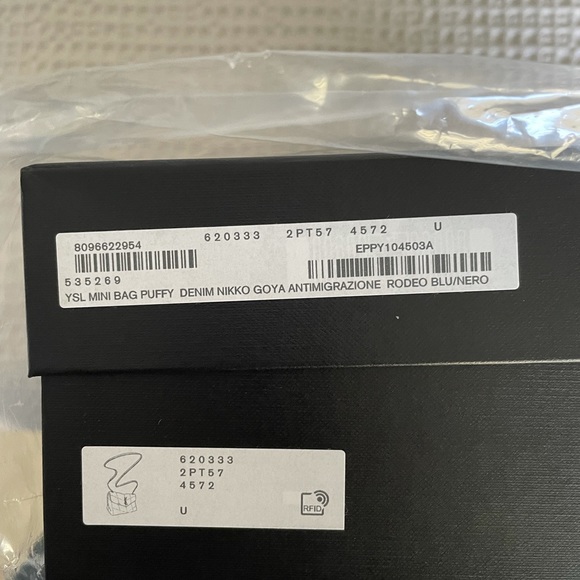 SOLD YSL Toy LOULOU Denim Puffer Matelasé Crossbody Bag - Picture 12 of 13